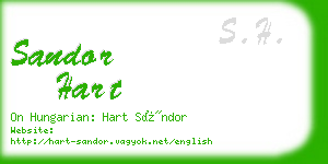 sandor hart business card